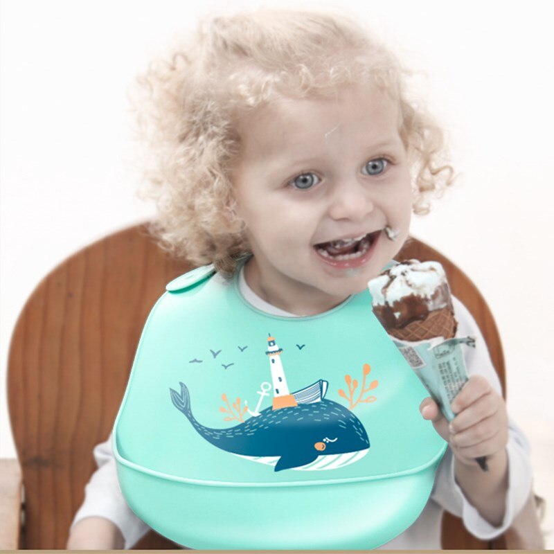 1Pc Drie-Dimensionale Waterproof Bib Voor Baby En Baby Eten Super Zachte Siliconen Bib Voor Kinderen Baby Producten