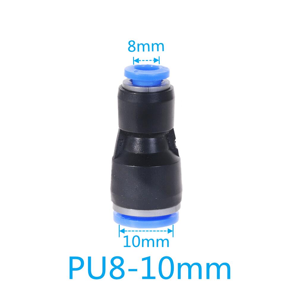 Pneumatische Fitting PU MOPS Serie 6mm 8mm bis 10mm 12mm Schlauch Anschluss Air Wasser Rohr Push-in Schlauch Schnell Couping: PUG-8-10mm