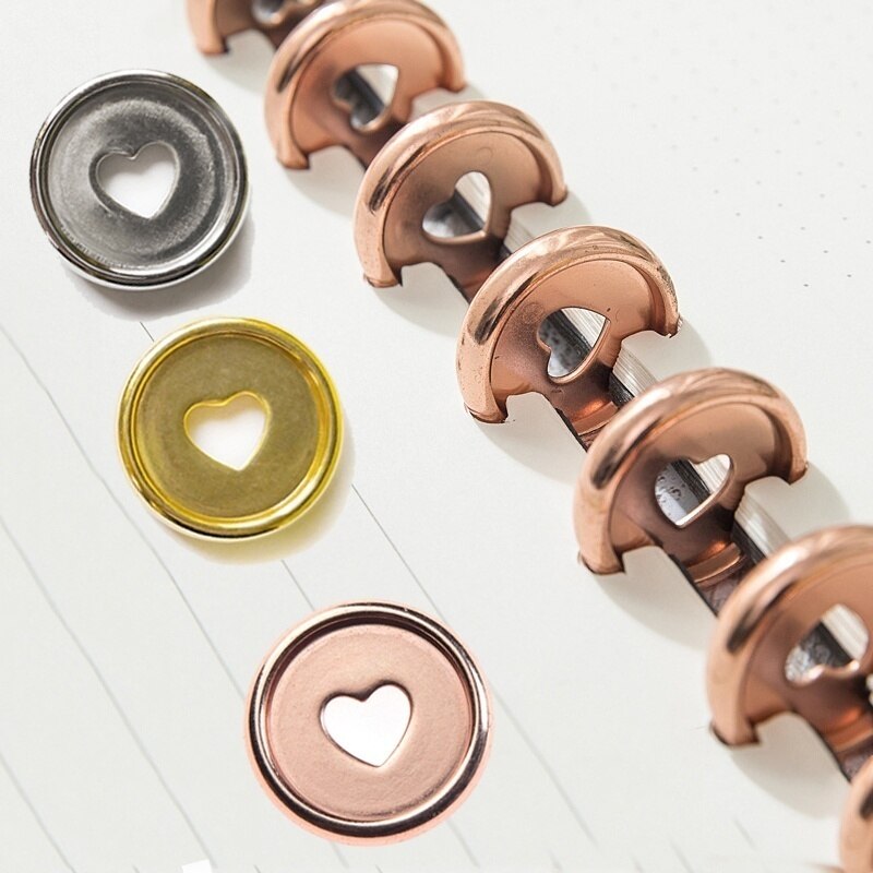 Anillos de lujo para encuadernación de libros de cuaderno, de 2/8 Uds.: 28mm, anillos de encuadernación Diy, A1912-021 para Carpeta de hojas