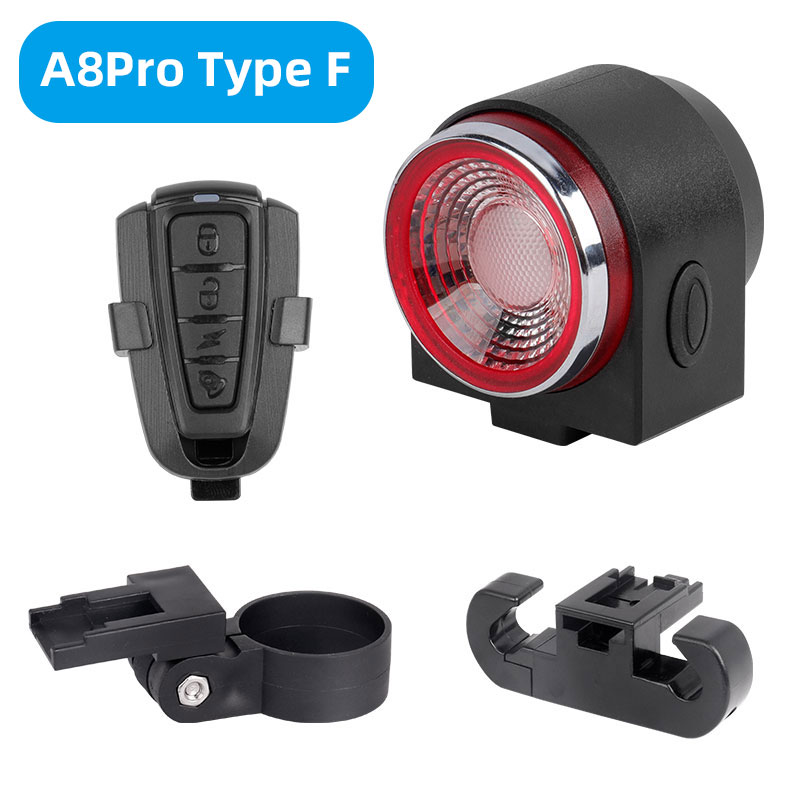 Audio Visuele Waarschuwing Lamp Remmen Licht Anti-Diefstal Alarm Draadloze Controle Led Lantaarn Remote Call Bike Finder Sirene A8Pro 800Mah: A8Pro Type F