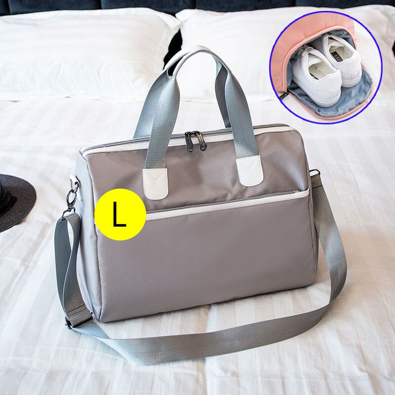 Fitness gym bag sac de sport bags tørr våte håndvesker svømming for kvinner sko tas reise trening vanntett bolsa  xa68a: Stil 2 grå l