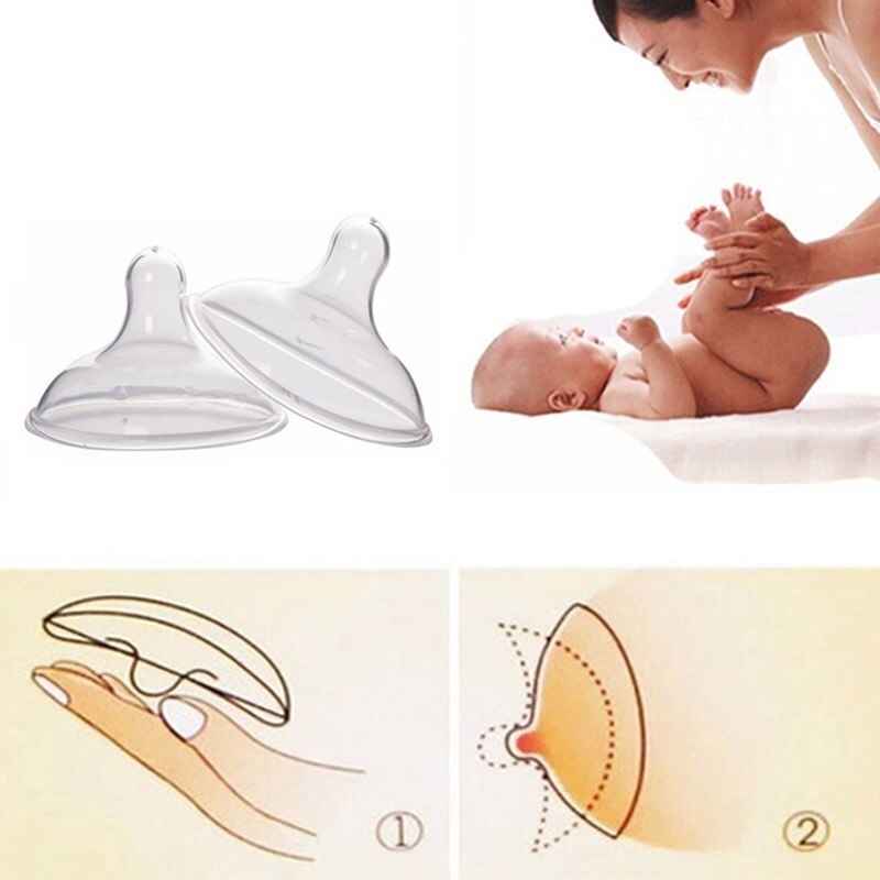 2Pcs Siliconen Tepel Protectors Moedermelk Voeden Moeders Tepel Schilden Bescherming Cover Borstvoeding Melk Extractor Tepel