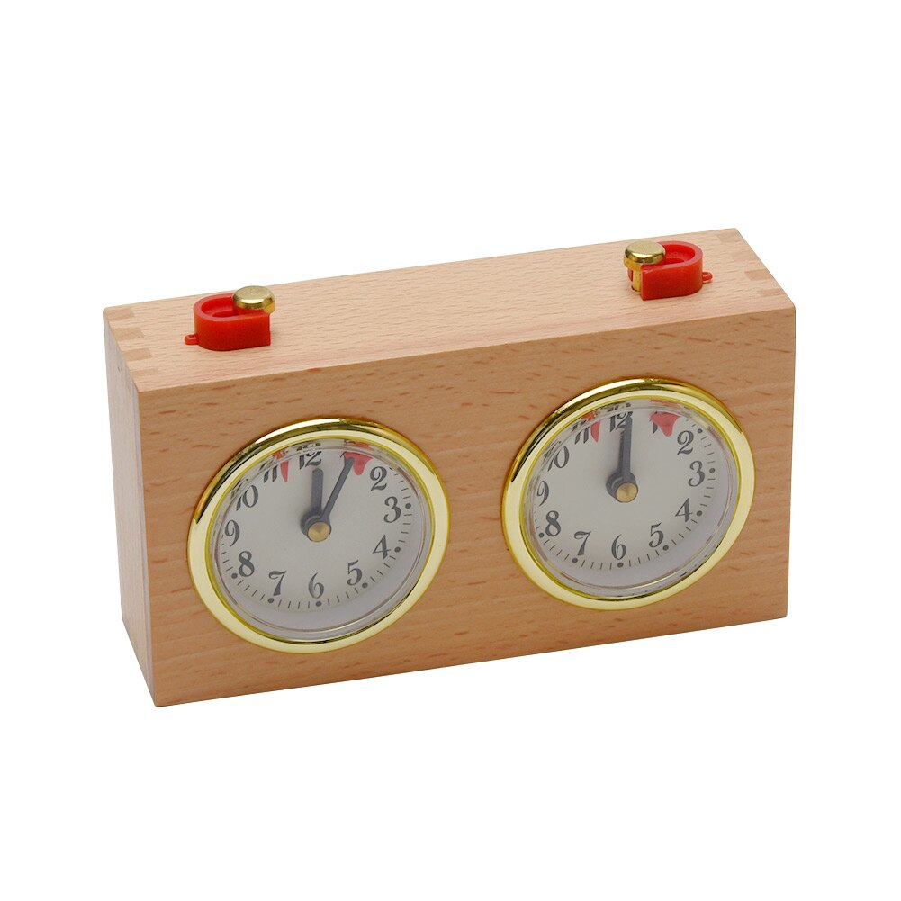 Countdown Accurate Board Game Analog Chess Clock Timing Tools Mechanical Compact Easy Operate Wooden Competition Tournament