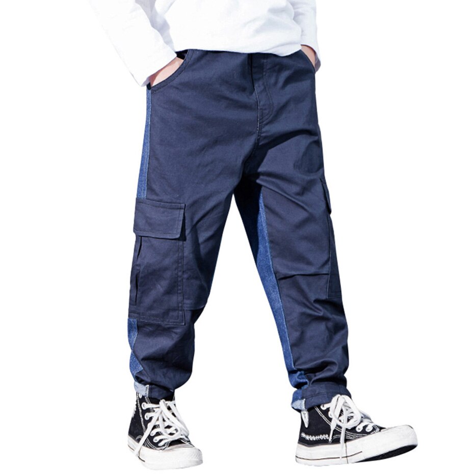 Jeans Boy Patchwork Boys Jeans Pants Spring Autumn Children Jeans Casual Style Clothes For Boys 6 8 10 12 14