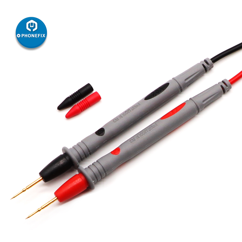 Siliconen draad pen testkabels pin multimeter tester probe voor digitale multimeter naaldpunt 1000v 10a 20a voor telefoonreparatie: 10a