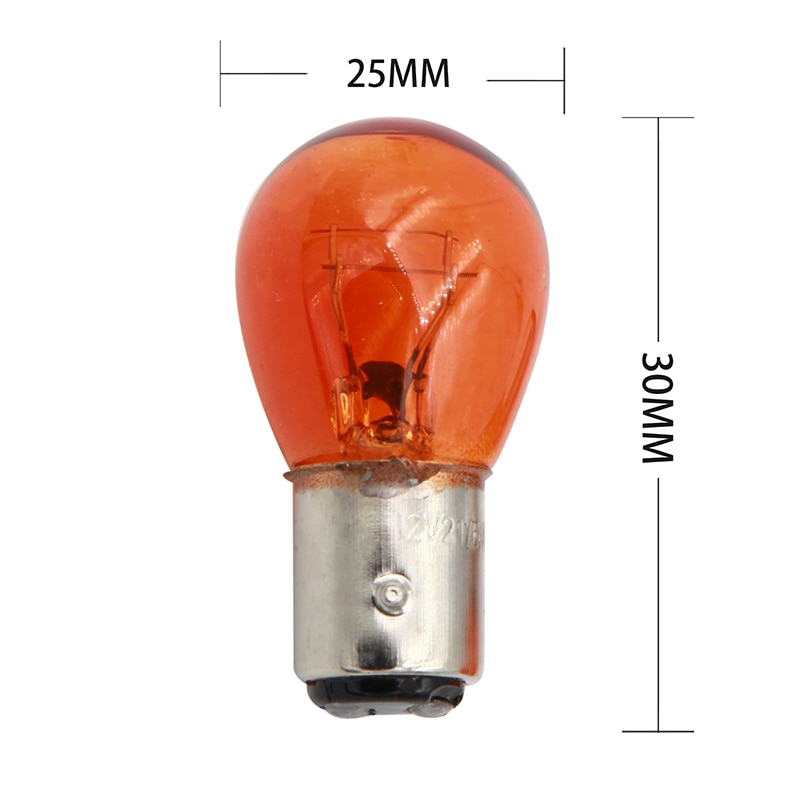 10pcs auto 1157 P21/5 W BAY15D 1156 P21W BA15S 12v 21W halogeen lamp warm wit reverse brake bulb Stop Licht Richtingaanwijzer DRL