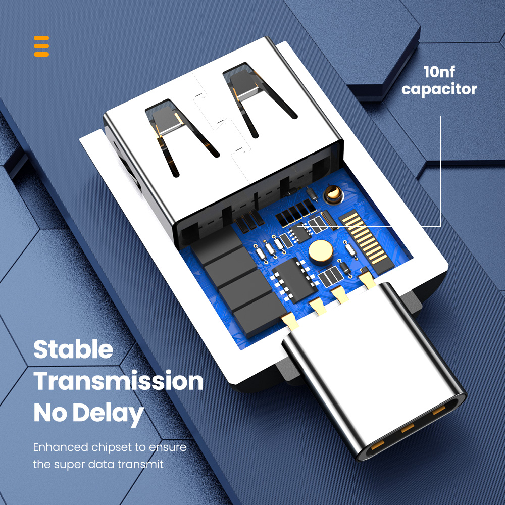 Usb Naar Usb Type C Otg Adapter Led Usb C Male Naar Usb 2.0 3.0 Converter Voor Mackbook Pro Samsung xiaomi Huawei USB-C Otg Connector