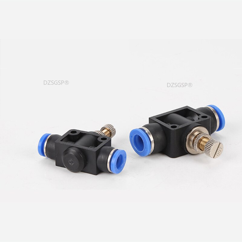Pneumatic Airflow Regulator 4mm 6mm 8mm 10mm 12mm OD Hose Tube Gas Flow Adjust Valve Connector Fitting Air Speed Control Crane