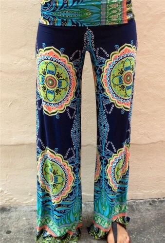 Womens Losse Broek Bloemenprint Wijde Pijpen Broek Lange Stretch Broek Losse Palazzo Broek Joggingbroek Harlan Outfits