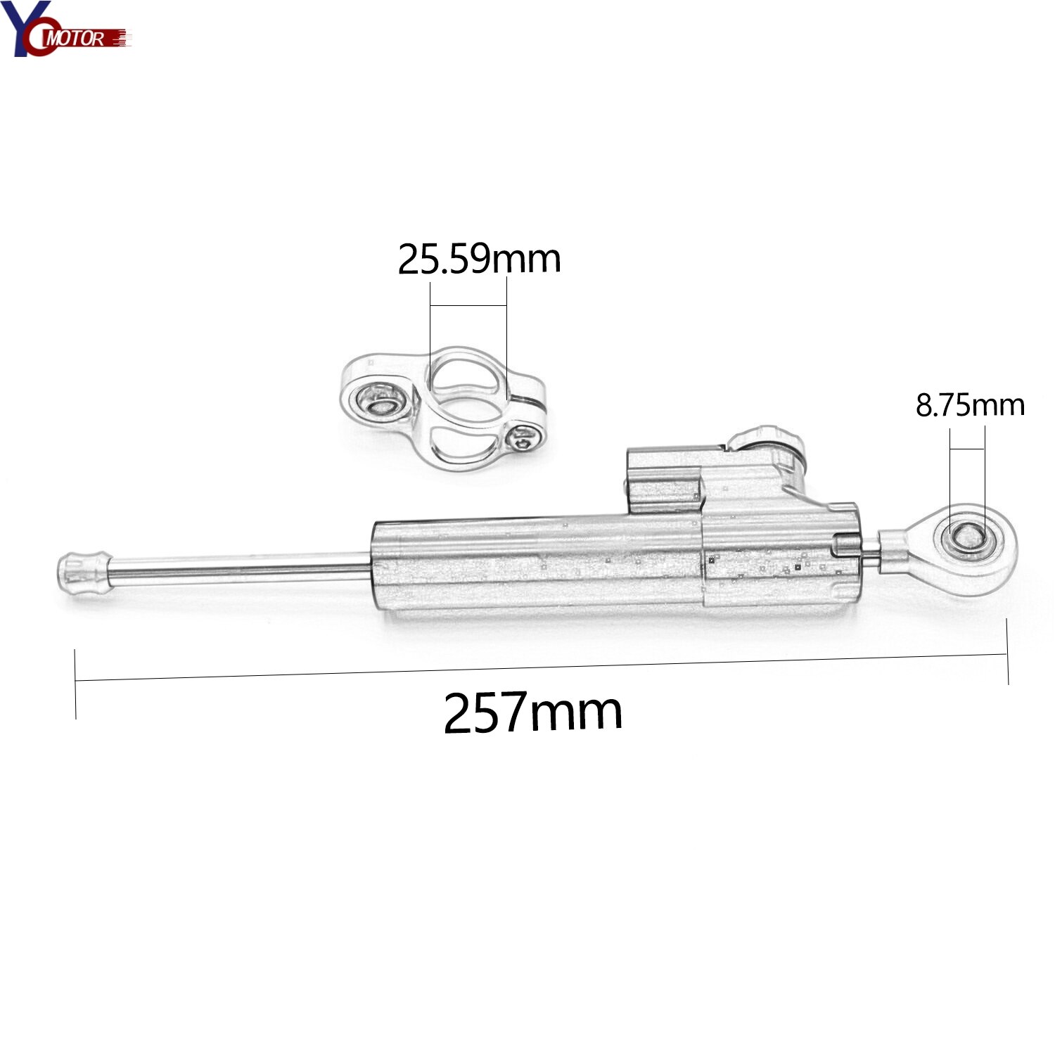 Motorsykkel cnc styrestabilisator demper støtdemper stabil styring til ducati hypermotard 796 821 939 950 1100