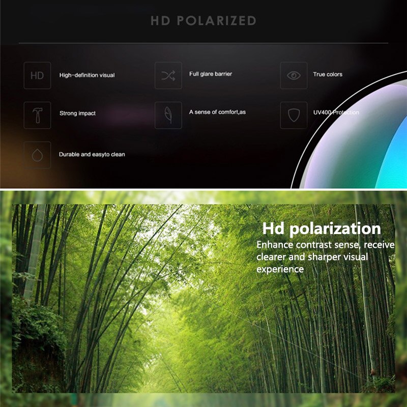 Man Sunglasses Metal Frame Blue Man Goggle HD Polarization Car Interior Accessories Blue