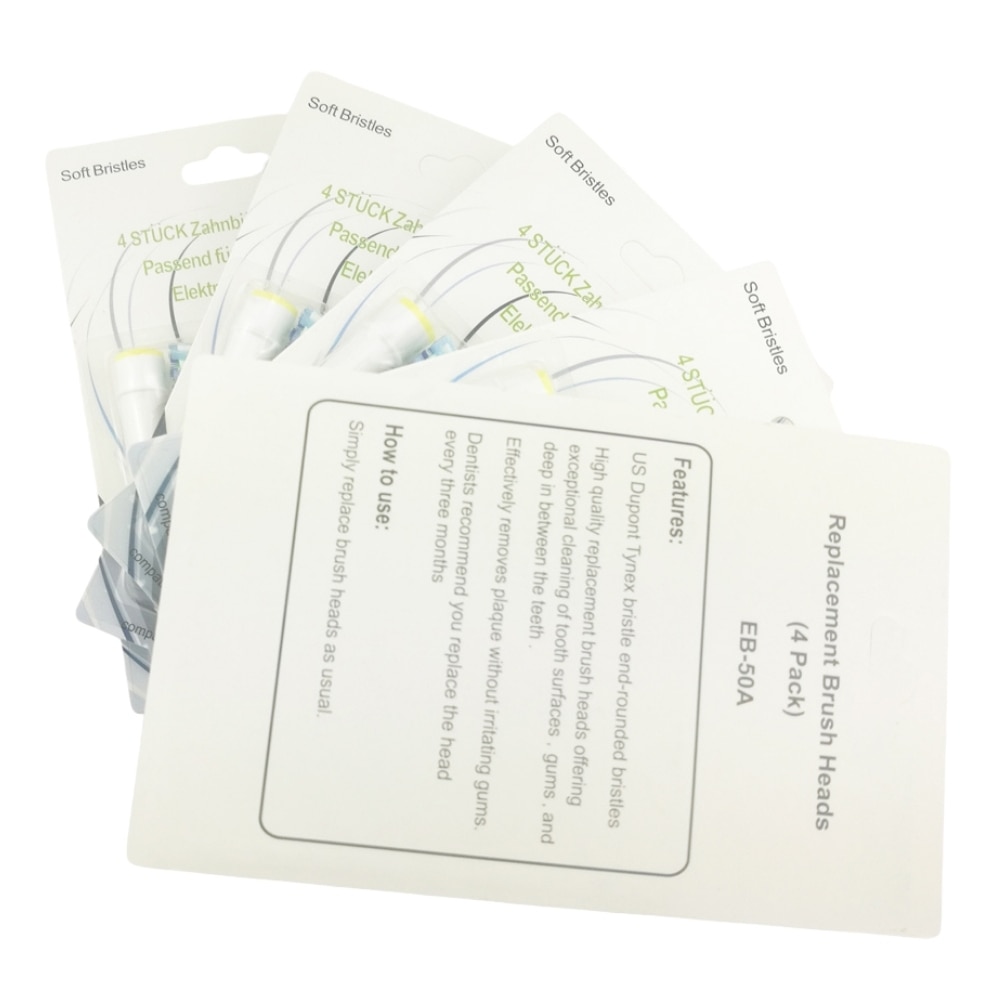 Fil dentaire Action/Trizone/Action croisée/double propre/sonique/Pul brosse à dents électrique sonique têtes de rechange précision Oral propre 10 paquet