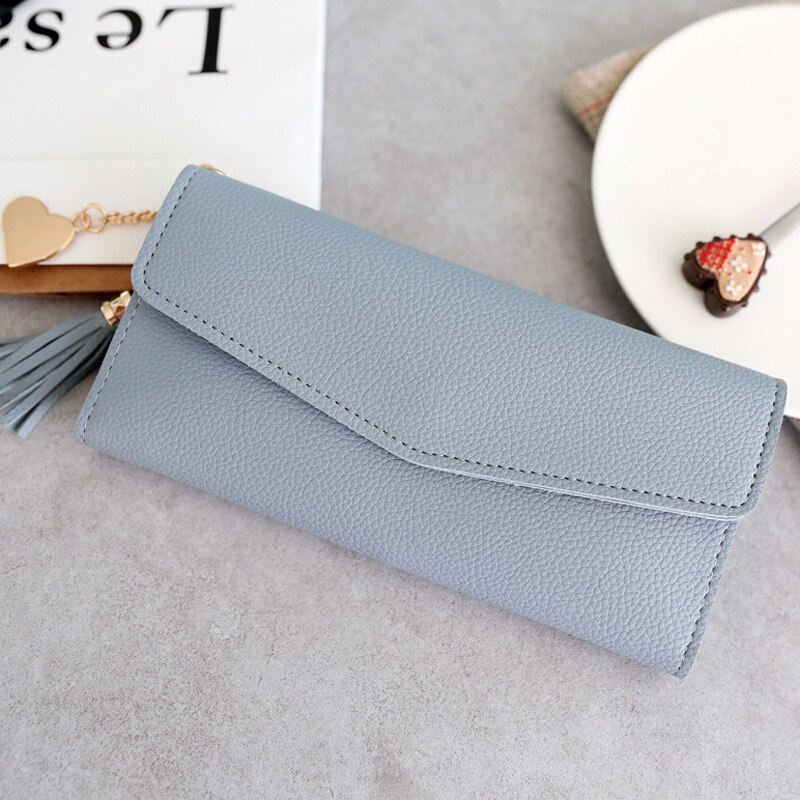 Tassel Pendan Woman Wallet Multi Pockets Lady Long Purse Clutch Zipper Phone Holder Female Wallets Card Holder Girl Carteras