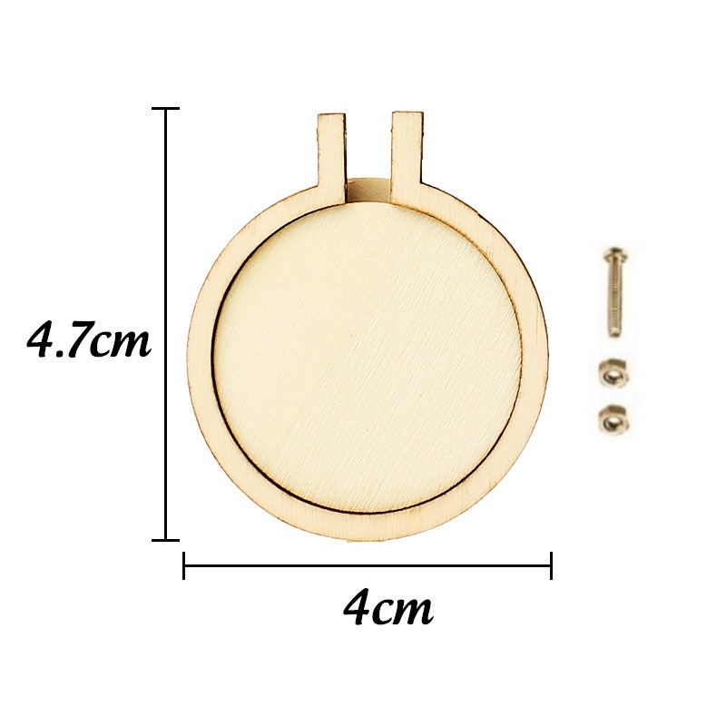 10 pezzi mini cerchio da ricamo anello in legno ciondolo rotondo misto kit telaio punto croce per gioielli portachiavi artigianato accessori per cucire