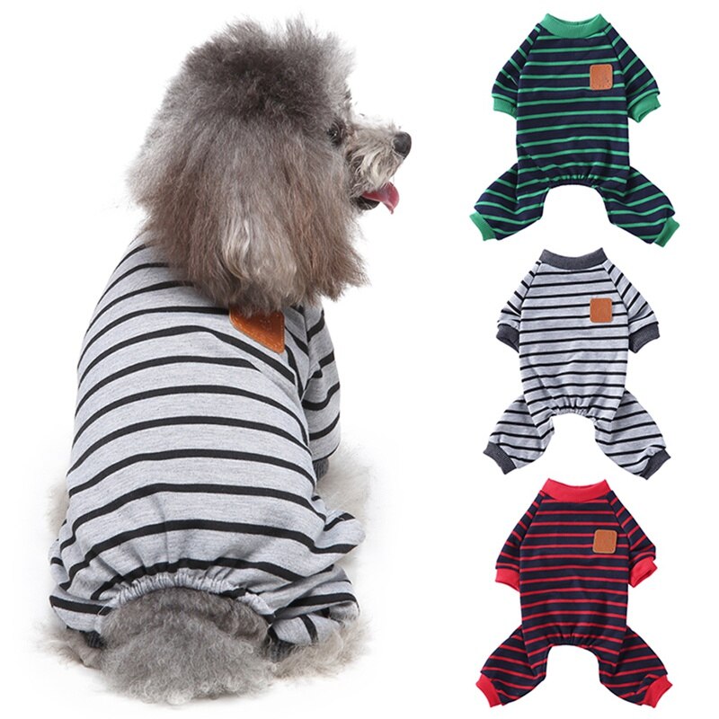 Hond Pyjama Pet Puppy Jumpsuit Homewear Huisdier Katoen Nachtkleding Kleding Kat Lente Zomer Kleding Pyjama Romper Voor Kleine Hond