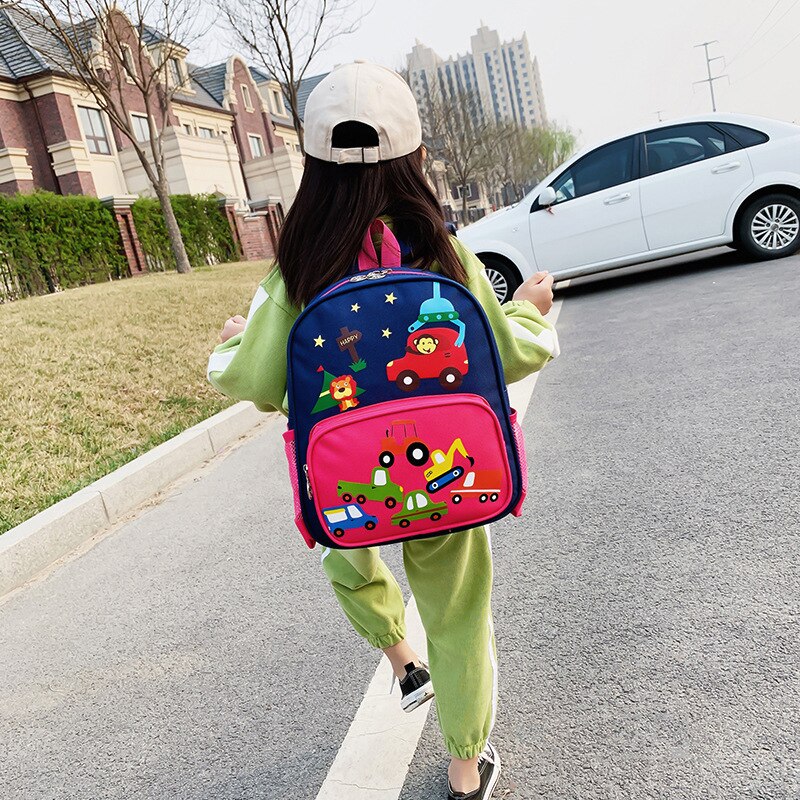 Mochila ligera con estampado para niños, morral escolar con dibujos animados del mundo, impermeable
