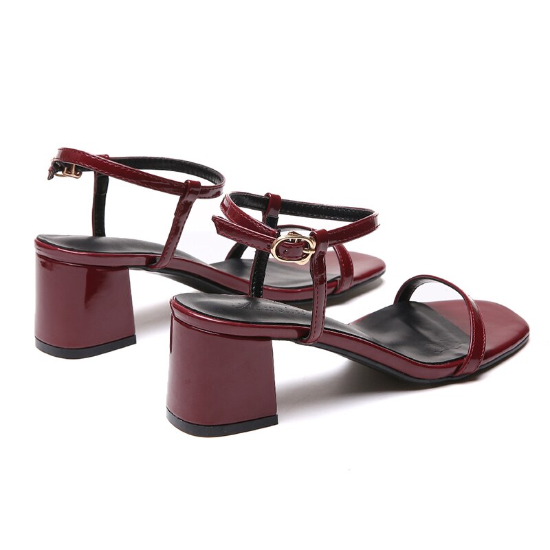 Sommar dam sandaler flip flops med öppen tå tjock klack dam skor europen skor 3 färg  e011