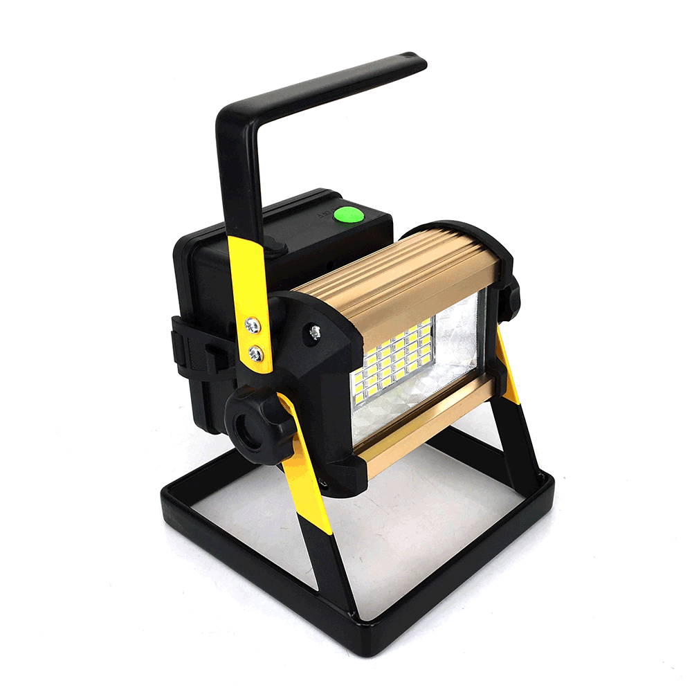 geschmeichelt 50W LED Notfall Licht Lampe LED Scheinwerfer Wiederaufladbare LED Warnung Licht Wasserdichte Flutlicht mit Halfter Kompakte