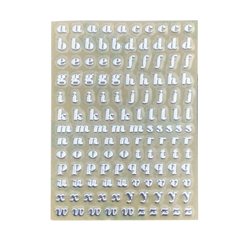 Gold/Silver Alphabet Glitter Epoxy Resin Metal Decorative Stickers English Letters Numbers UV Epoxy Resin Fillings Filler