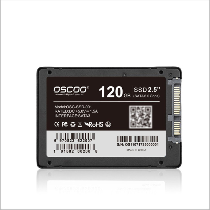 120GB Black Oscoo SSD HDD 2.5 SATA3 SSD 120GB SATAIII 240GB SSD 480GB 960gb 7mm Internal Solid State Drive for Desktop Laptop PC