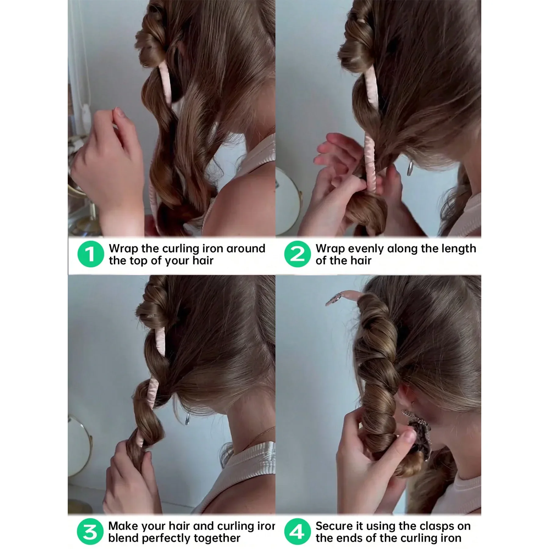 Varilla rizadora sin calor, diadema, rizadores de pelo suaves, rodillos para el cabello sin calor, rizos perezosos para dormir durante la noche, varillas flexibles, herramientas de peinado