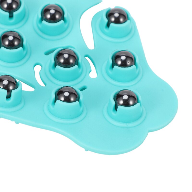 1 stuk lichaamsmassagehandschoen in de vorm van handpalmen, 9 metalen rollerballen, stressverlichtend en anti-cellulitis