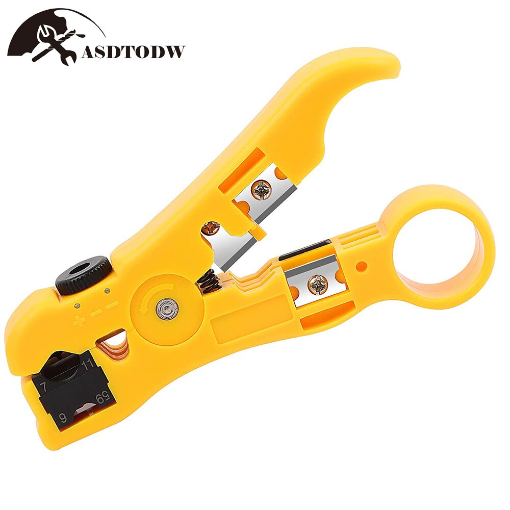 RG6 Compression Tool Coax Cable Crimper Kit RG6 RG11 RG59 F81 with 20PCS F Compression Connectors: stripper plier