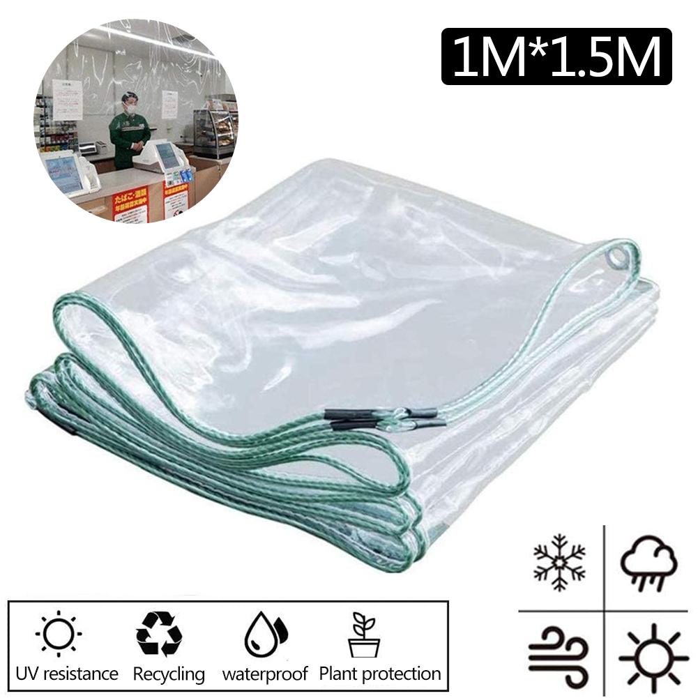 Bâche de pluie transparente épaisse de 0.3mm, en PVC, tissu de pluie Transparent, le balcon, abri pour plantes, matériau souple, directe: 1x1.5m