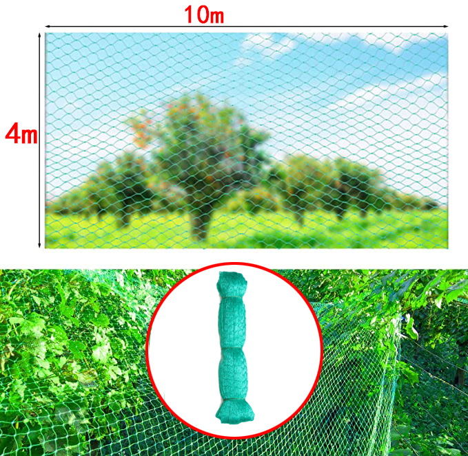 Havenet plante nylon beskyttelsesnet havebeskyttelse grøntsagsplante klatrestativ anti fuglenet: Brun