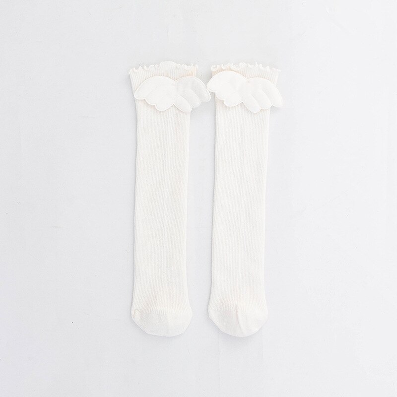 Crianças meias de algodão sólido meias de tubo longo princesa joelho-meias altas para crianças da criança do bebê meninas primavera outono cozy meias: WHITE