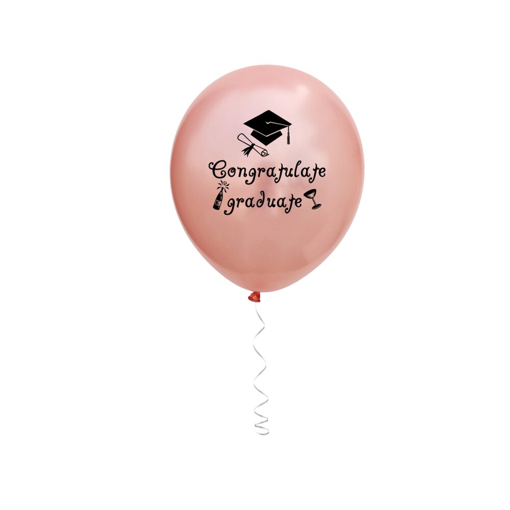 20 Pcs Latex Balloons Latex Inflatable Congratulate Graduate Letter Baloon Decoration Ball for Graduation Party: Silver