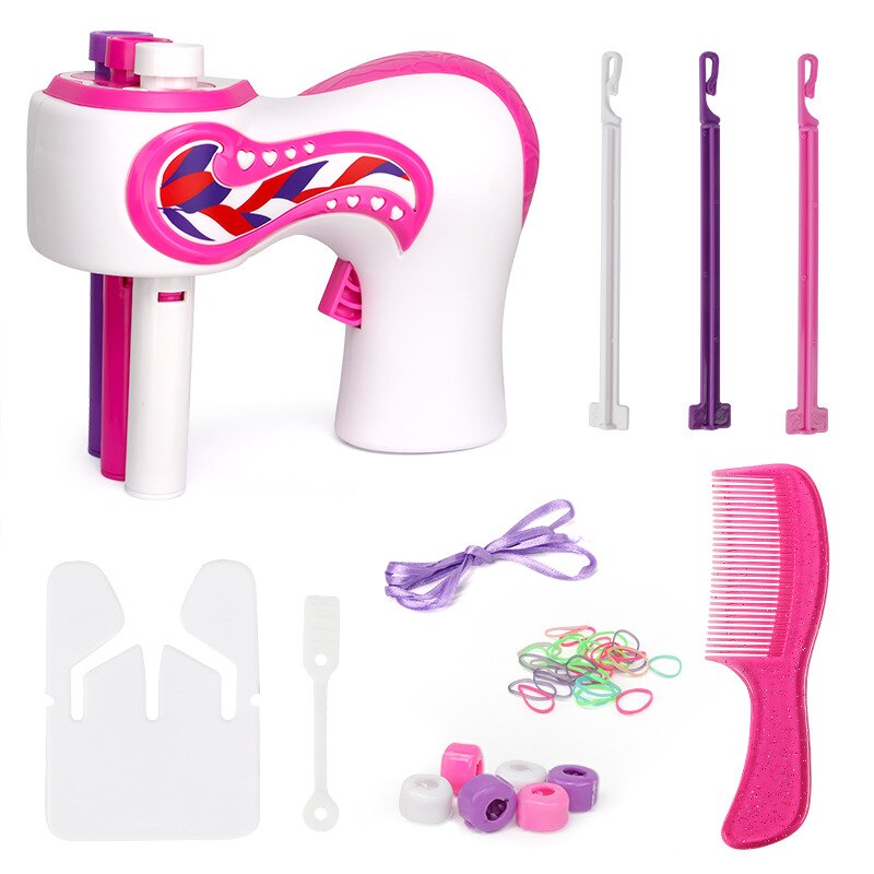Cheveux tressage jouets de coiffure électrique enfants trois brins tresse automatique cheveux tressage outil jouets en plastique pour les filles