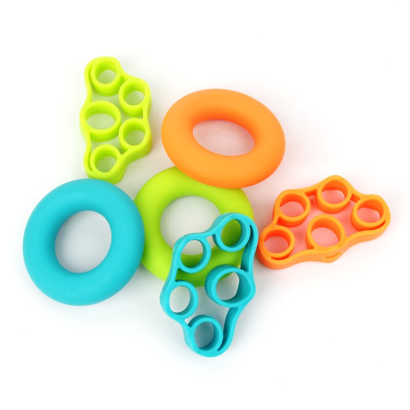 2Pcs/set Hand Gripper Grip Silicone Ring Hand Resistance Band Finger Stretcher-Exercise Forearm Wrist Training Carpal Expander