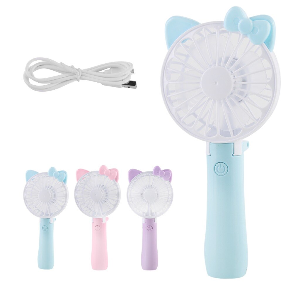 5V1.2W Mini Foldable Electric Fan USB Charging Portable Hand-held Fan for Office Room Outdoor Travel