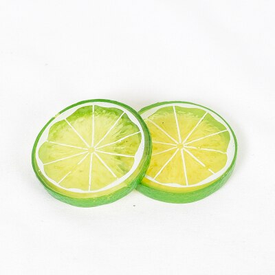 Fotografia oggetti di scena Simulazione Fette di Limone Frutta Falso kit per ancora vita Sparare Articoli Foto di Sfondo Ornamento puntello: verde