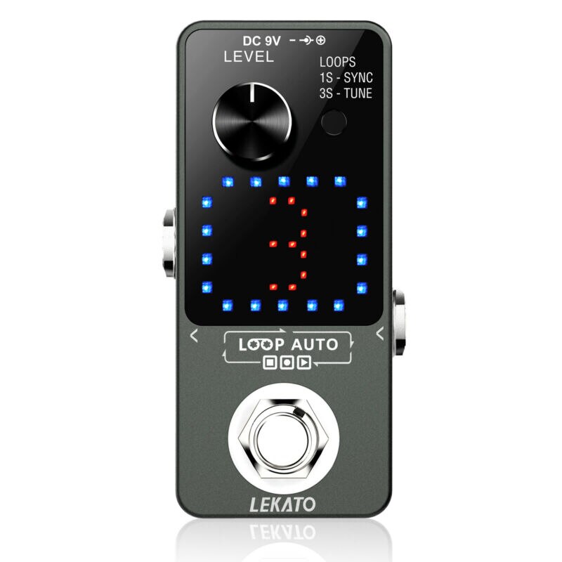 Lekato Mini Gitarre Effekt Pedal Guitarra Tuner Looper Pedal Elektrische Gitarre Looper Schleife aufzeichnen 3 Welle Slot Profi 6 Minuten Pedal