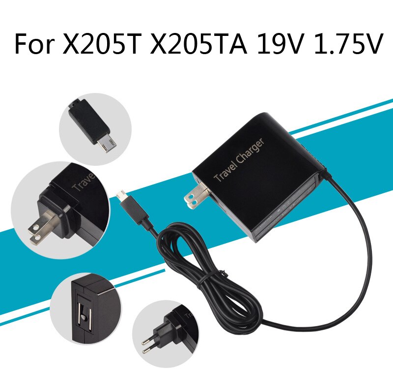19V 1.75A 33W Ac Adapter Latpop Voeding Kabel Plug Wall Charger Voor Asus Eeebook X205T X205TA (Au Eu Vs Of Uk Plug)