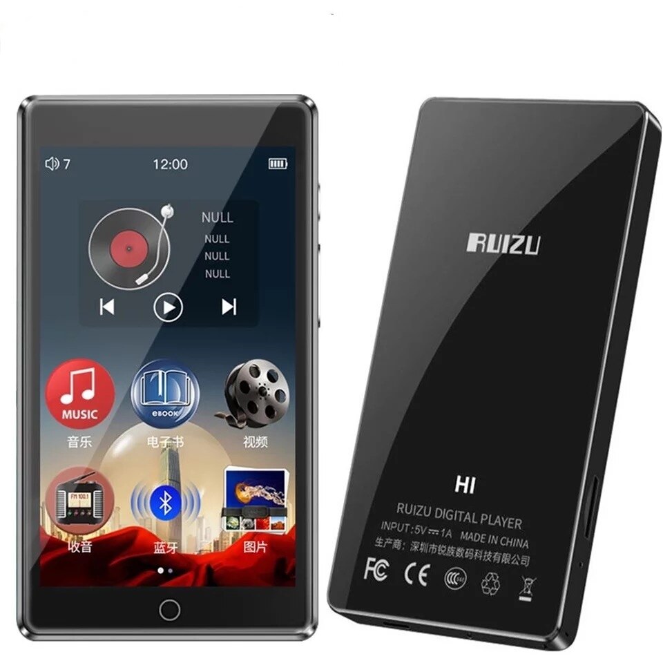 Ruizu H1 Full Touch Screen 4.0Inch MP3 Speler Bluetooth 8Gb Muziekspeler Ondersteuning Fm Radio Opname Video E-Book met Ingebouwde