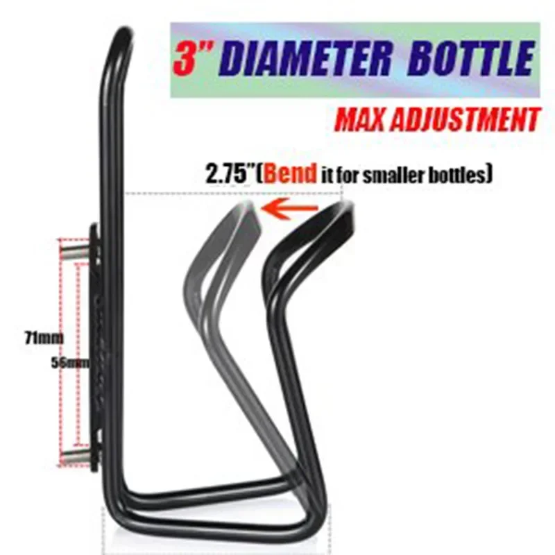 Bike Water Bottle Holder, Bottle Cage Holder, Compatible with Any Standard Water Bottle, Easy Install Quickly Mounts to Any Bike
