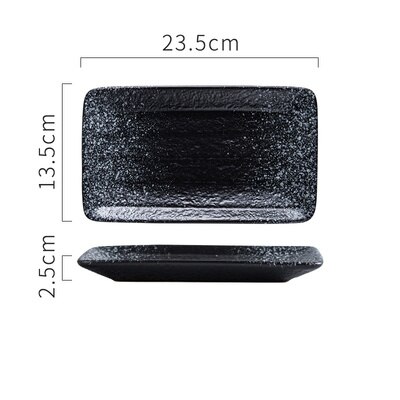 Eecamail japansk stil keramisk servise sushi tallerken tallerken sashimi tallerken brød tallerken lang tallerken kald tallerken: Stil b stor