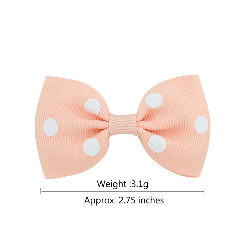 Mixiu 20 Stks/partij Kinderen Meisje Candy Kleur Lint Strikken Haar Clip Dot Strik Haarspelden Haarspeldjes Boutique Haaraccessoires Hairgrip