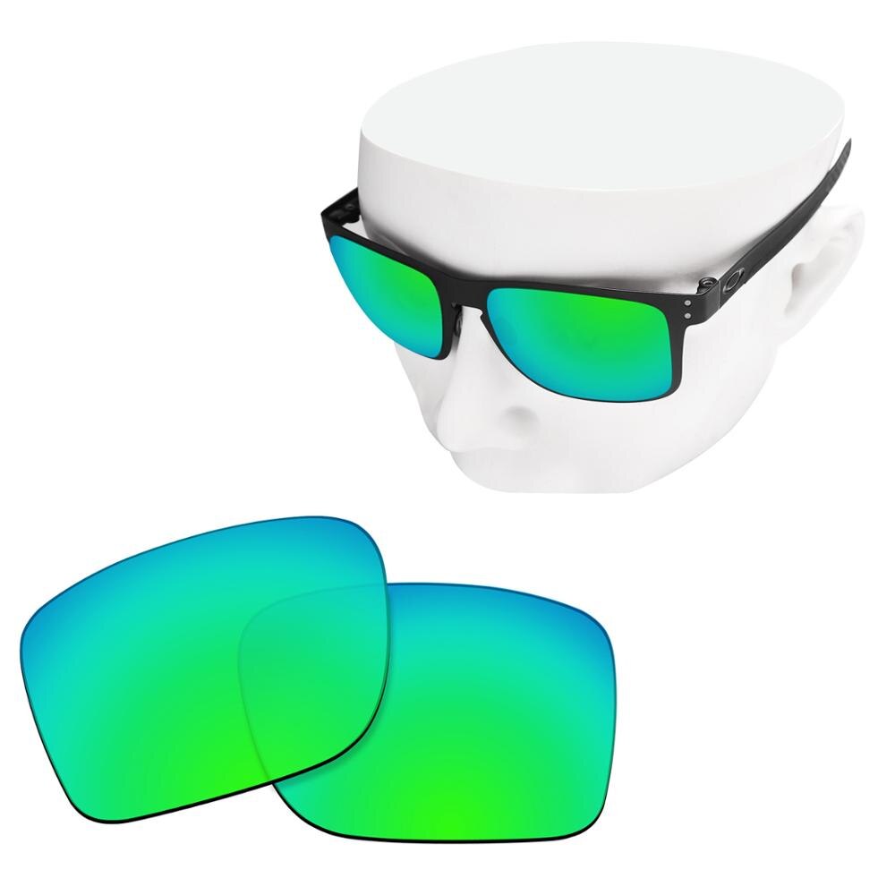 OOWLIT-verres de remplacement en Polycarbonate | Anti-rayure, pour lunettes de soleil polarisantes-Oakley Holbrook métal OO4123: Green Non Polarized