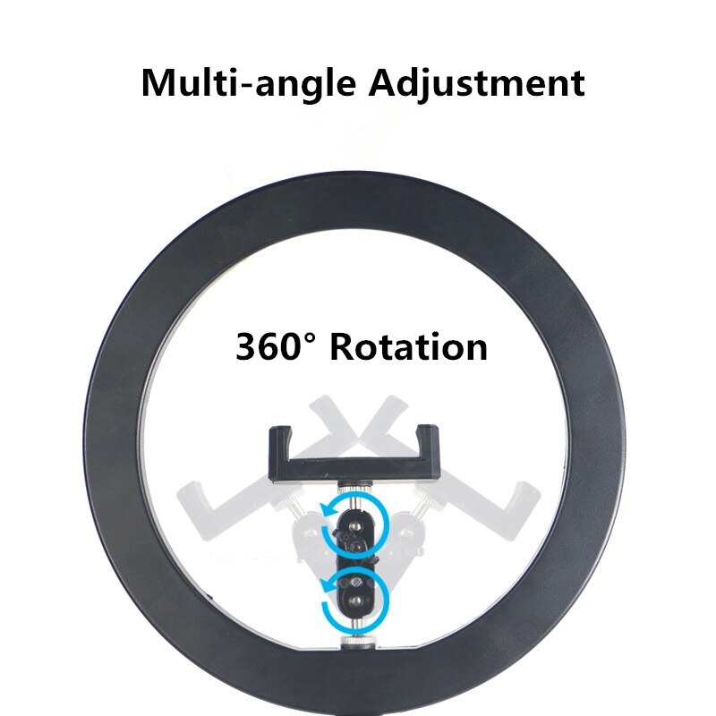 26Cm Led Ring Licht Met Lange Arm Stand Selfie Lamp Dimbare Fotografie Verlichting Kit Voor Live Tiktok Telefoon Clip opvouwbare Houder