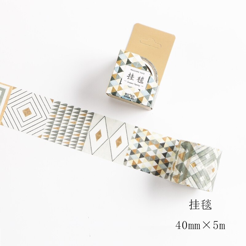 Digital kalender postkort rejser washi tape selvklæbende malertape gør-det-selv scrapbog sticker etiket japansk: 18