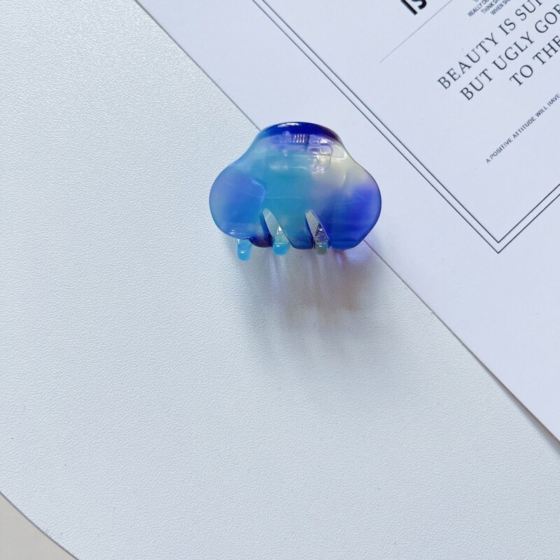 3cm Mini włosy akcesoria chmura w kształcie octanu klamra do włosów dla WomanTortoiseshell Mutiple Barrette akrylowe geometryczne szpilka: 9