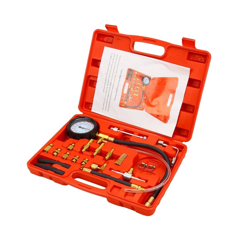 Top0-140PSI Fuel Injection Pump Pressure Tester Pressure Injector Gauge Test Kit: Default Title