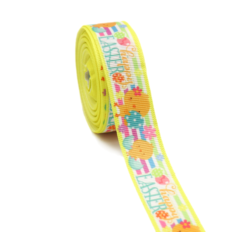 10 Yards 1'' 22MM Easter Printed Grosgrain Ribbons For Hair Bows DIY Handmade Materials Y2020122601: 32723