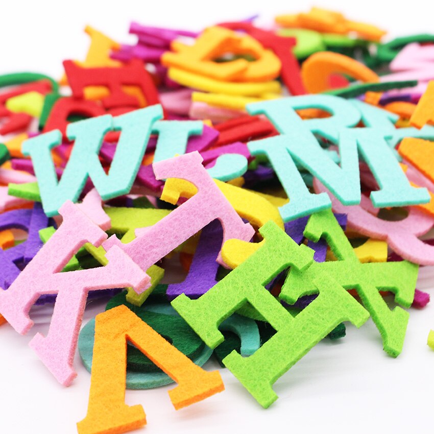 CMCYILING Cartoon Felt Alphabet For Sewing Scrapbooking Handwork Toy Home Decoration Felt Craft Letters Pack 26 Pcs