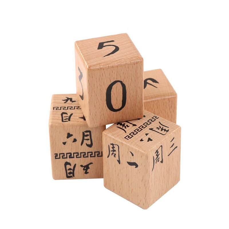 Kreative DIY Holz Korn Kalender Frühen Lernen Bildung Spielzeug Für Kinder Holz Kalender Dekoration Spielzeug