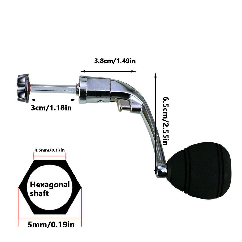 Haspel Vervanging Power Handvat Vissen Haspel Handvat Knop Draaiende Handvat Metalen Tuimelaar Grip Voor Draaiende Vishaspel Accessoire: Blauw